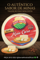 Queijo Meia Cura Artesanal  +- 500g